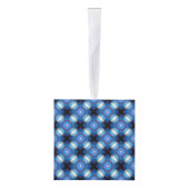 Blue Spacey geometrisch Kubus Ornament (Rechts)
