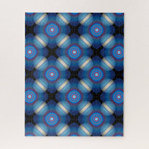 Blue Spacey geometrisch Legpuzzel