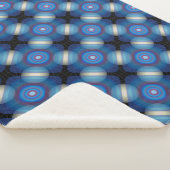 Blue Spacey geometrisch Sherpa Deken (3/4)