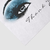 Blue Spark Black White Metallic Dank je wel Tissuepapier (Detail)