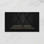 Blue Sparkings Damask Maquillage Artiste Carte de  (Dos)