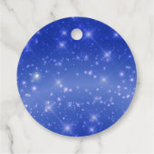 Blue Sparkle Afstuderen chique afstudeerfeest Bedankjes Labels (Achterkant)