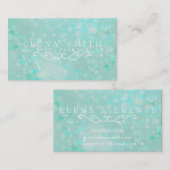 Blue Sparkle Bokeh Visitekaartje (Voorkant / Achterkant)