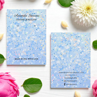 Blue Sparkle Chic Earling Display Visitekaartje