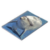 Blue Sparkle Dolphin met Diamonds Notitieboek (Linkerzijde)