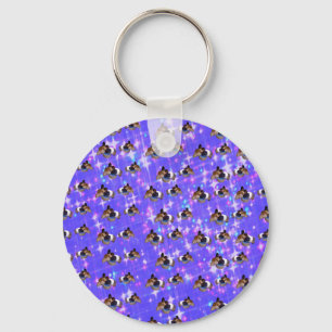 Blue Sparkle Guinee Pigs, Keyring Sleutelhanger