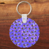 Blue Sparkle Guinee Pigs, Keyring Sleutelhanger (Voorkant)