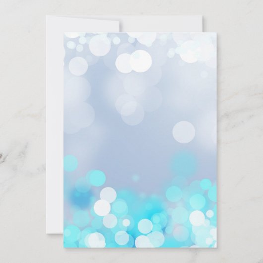 Blue Sparkle Lights Engagement Party Invitation (Dos)