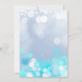 Blue Sparkle Lights Engagement Party - Uitnodiging (Achterkant)