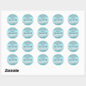 Blue Sparkle Princess Theme Sweet 16 Sticker (Feuille)