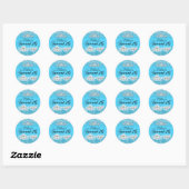 Blue Sparkle Princess Theme Sweet 16 Sticker (Feuille)