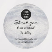 Blue Sparkle Voeg logo tekst toe Bedankt Korting Labels (Design 2)