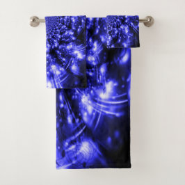 Blue Sparkling Lights Bad Handdoek
