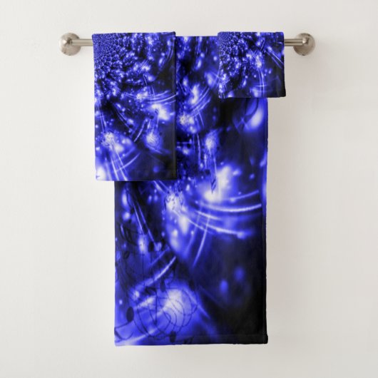 Blue Sparkling Lights Bad Handdoek (Insitu)
