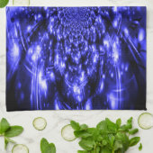 Blue Sparkling Lights Theedoek (Gevouwen)