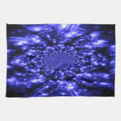 Blue Sparkling Lights Theedoek (Horizontaal)