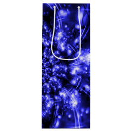 Blue Sparkling Lights Wijn Cadeautas