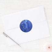 Blue Sparkly 21st Birthday Party Stickers (Envelop)