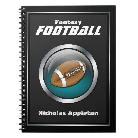 Blue Sphere - Fantasy Football notebook Notitieboek (Voorkant)