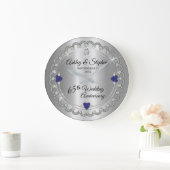 Blue Spinel Diamonds 65th Wedding Jubileum Grote Klok (Huis)