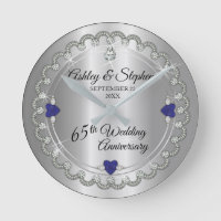 Blue Spinel Diamonds 65th Wedding Jubileum