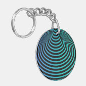 Blue Spiral Acrylic Sleutelhanger (Voorkant Links)