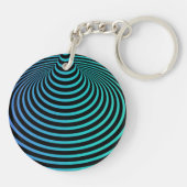 Blue Spiral Acrylic Sleutelhanger (Achterkant)