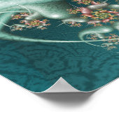 Blue Spiral Fractal Poster (Hoek)