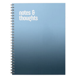 Blue Spiral Notitieboek - "Notes & Thought" tijdsc