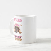 Blue Splash Hipster German Shepard Shepherd. Perfe Koffiemok (Voorkant links)