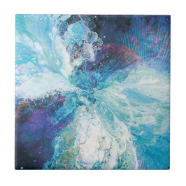 Blue Splash Keramische Tegel Tegeltje