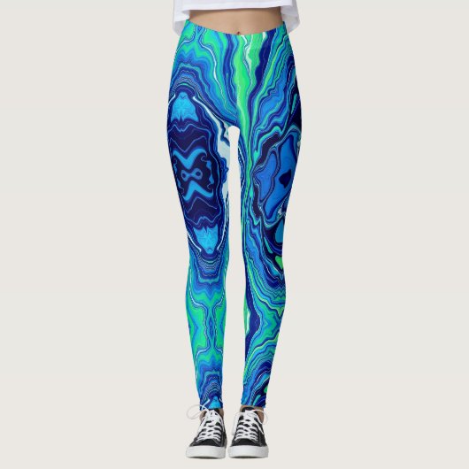 Blue Splash-Leggings Leggings (Voorkant)