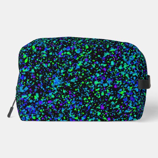 Blue Splatter - Dopp Kit Toilettasje (Achterkant)