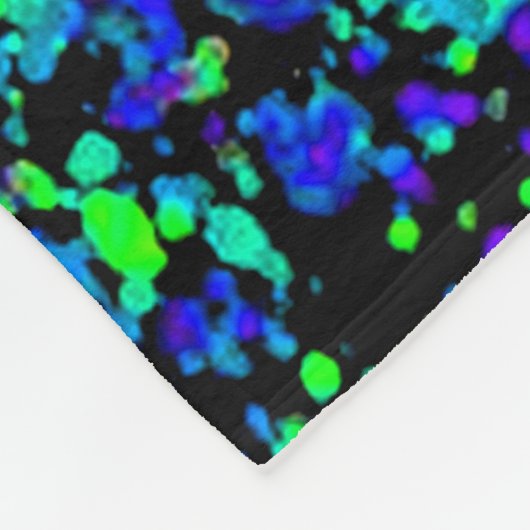 Blue Splatter - Fleece Deken (Hoek)