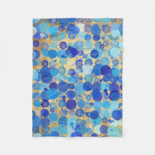 BLUE SPLOTCHES FLEECE DEKEN