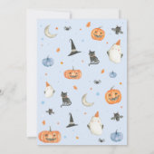 Blue Spooky One 1e Boo-day uitnodiging (Achterkant)