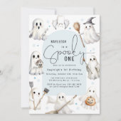 Blue Spooky One | Invitation pour la première fête (Devant)