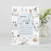 Blue Spooky One | Invitation pour la première fête (Debout devant)