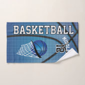 Blue Sport 🏀 basket-ball | Texte do-it-yourself (Serviette à main)