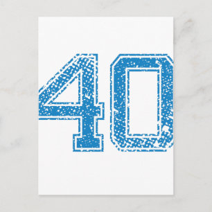 Blue Sports Jerzee Number 40 Briefkaart