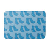 Blue Spotty Wellies Boots Quirky Pattern Badmat (Voorkant)