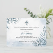 Blue Sprigs Invitation religieuse (Debout devant)