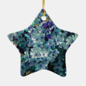 Blue Spring Blossoms Flower Ornament (Achterkant)