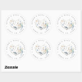 Blue Spring Easter | Baby shower Hartelijk dank Ronde Sticker (Vel)