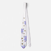 Blue Spring en Flying Bees Stropdas (Voorkant)