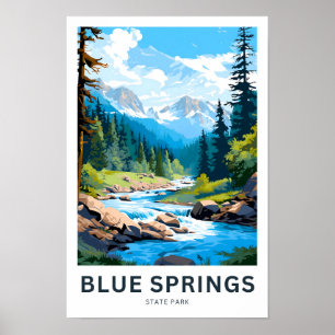 Blue Springs State Park Reisprint Poster