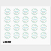 Blue Sprinkle Donuts Verjaardagsfeest Dank u Ronde Sticker (Vel)