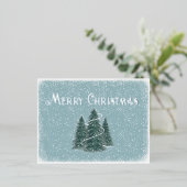 Blue Spruce Folie Christmas Briefkaart (Staand Voorkant)