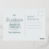 Blue Spruce Folie Christmas Briefkaart (Achterkant)