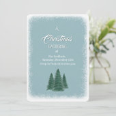 Blue Spruce Kerstuitnodiging Kaart (Staand voorkant)